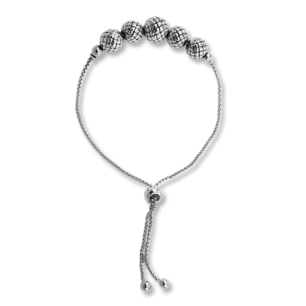 92.5 Silver Bracelet Center Flower and Leaf Round CZ In Silver Color ~  CaratCafe – CaratCafeInd